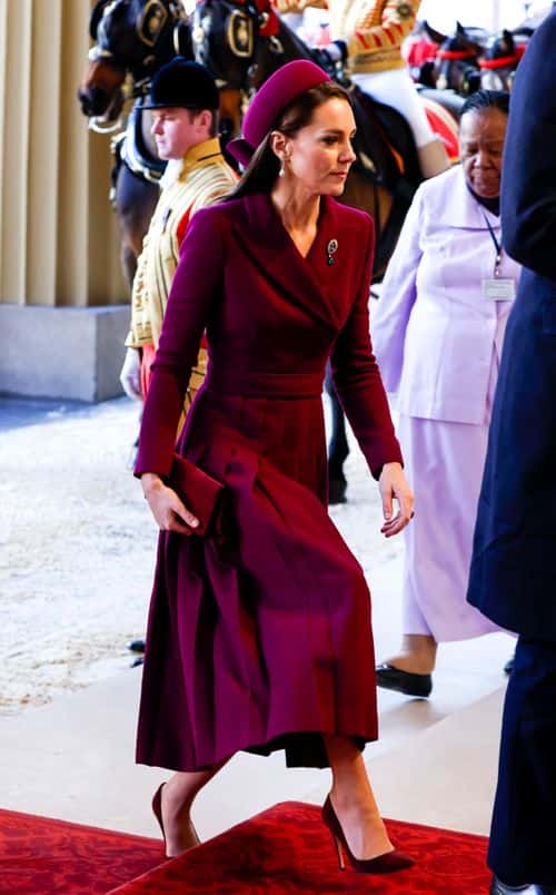 Catherine, Princess of Wales is seen leaving Buckingham Palace on November 22, 2022 in London, England. This is the first state visit hosted by the UK with King Charles III as monarch, and the first state visit here by a South African leader since 2010.
