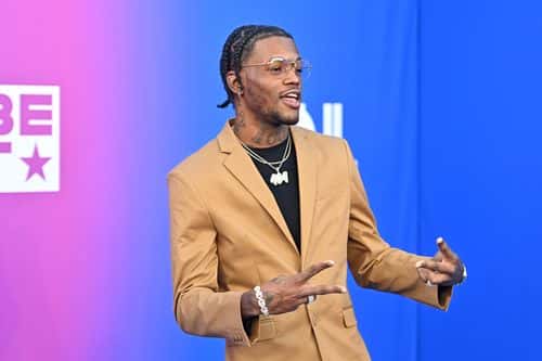 D.C. Young Fly attends the 2022 Soul Train Awards presented by BET at the Orleans Arena on November 13, 2022 in Las Vegas, Nevada.