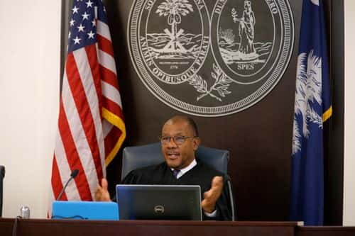 Judge Clifton Newman speaks during the trial of former North Charleston police officer Michael Slager at the Charleston County court November 22, 2016 in Charleston, South Carolina. Slager is on trial facing a murder charge in the shooting death of Walter Scott, who was gunned down after he fled from a traffic stop.