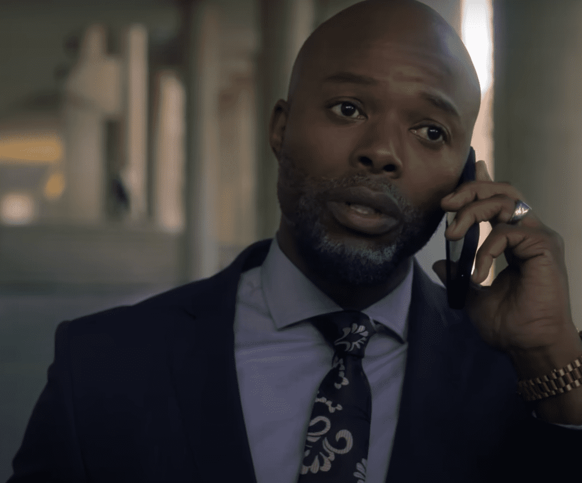 Thapelo Mokoena stars in 'Fatal Seduction' Nandi’s husband, Leonard Mahlati (YouTube/Netflix)