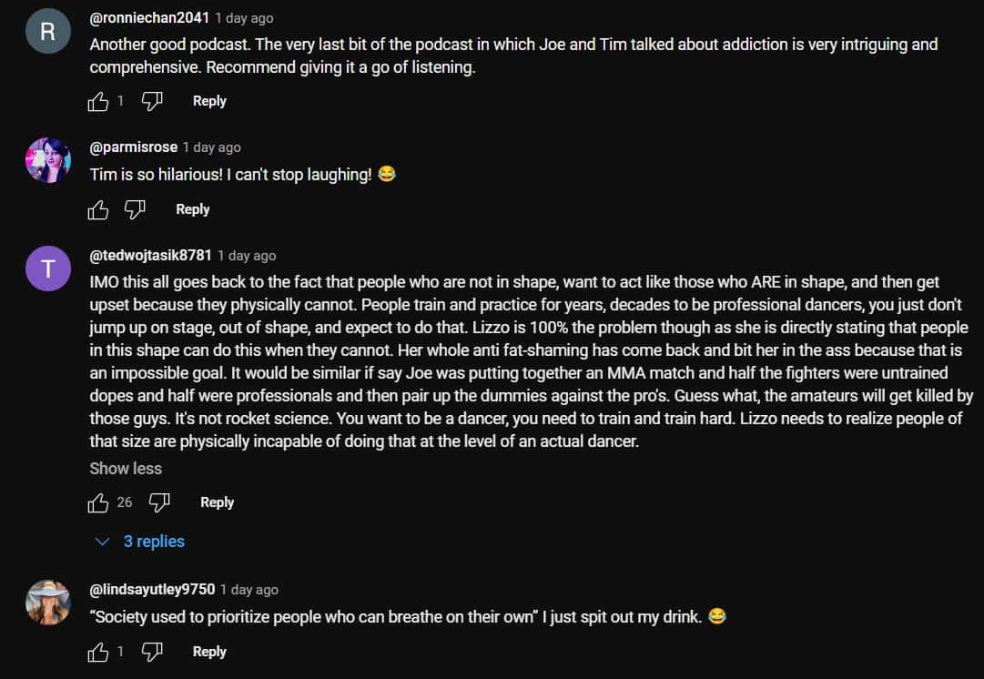 Fans come forward to comment on Rogan's podcast (PowerfulJRE/YouTube)