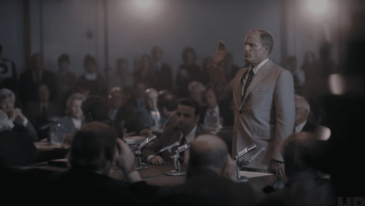 Still from 'White House Plumbers' featuring Woody Harrelson (YouTube/HBO)