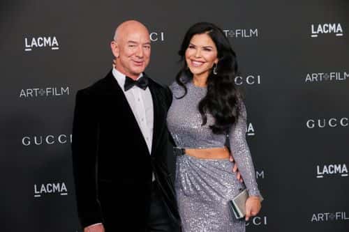 Jeff Bezos and Lauren Sanchez attend the 10th Annual LACMA ART+FILM GALA presented by Gucci at Los Angeles County Museum of Art on November 06, 2021 in Los Angeles, California.