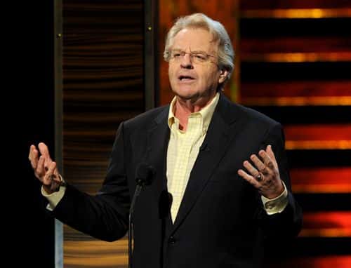 Talk show host Jerry Springer speaks onstage at the Comedy Central Roast Of David Hasselhoff held at Sony Pictures Studios on August 1, 2010 in Culver City, California. The