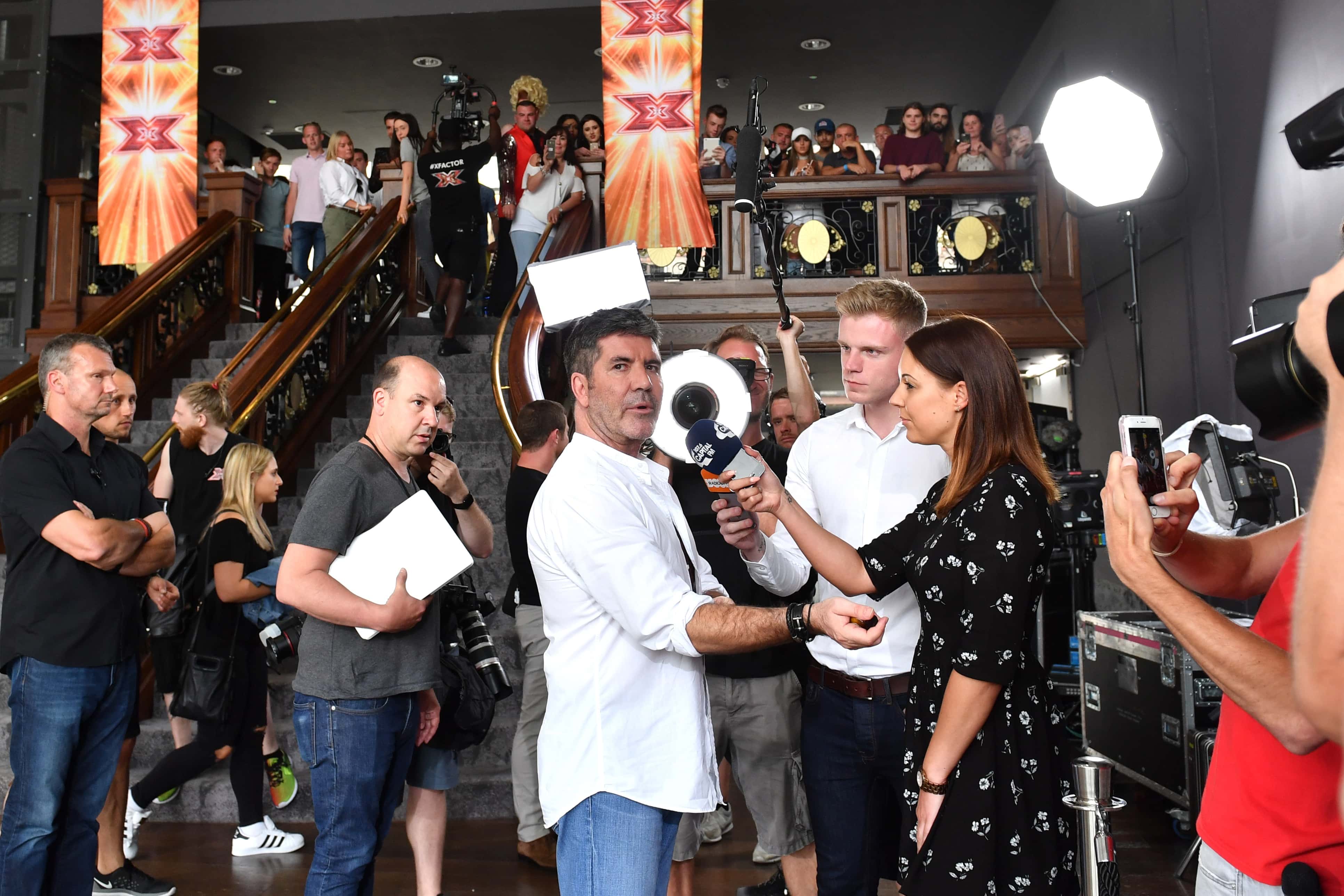 Simon Cowell attends the first day of auditions for the X Factor at The Titanic Hotel on June 20, 2017 in Liverpool, England.