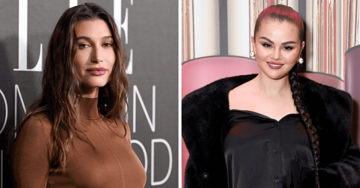 Hailey Bieber and Selena Gomez (Charley Gallay, Cindy Ord/Getty Images)