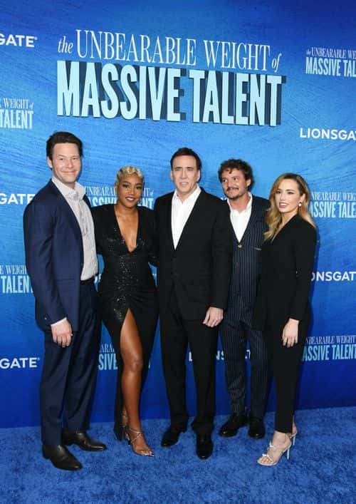 attend (L-R) Ike Barinholtz,Tiffany Haddish, Nicolas Cage, Pedro Pascal and Lily Mo Sheen attend the Los Angeles special screening of 
