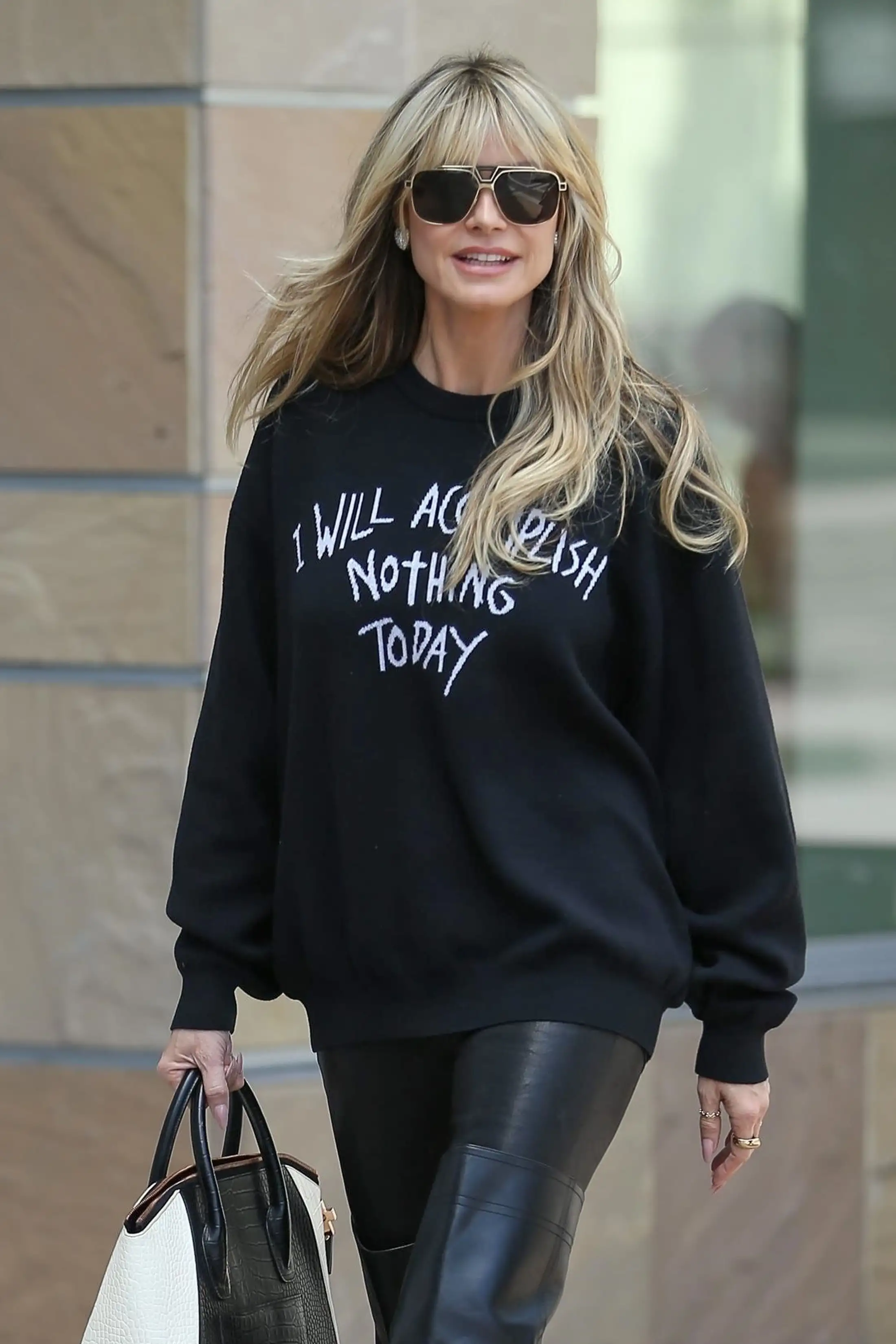 Klum was joined at the studio by Maison Blanche Swiss designer Yannik Zamboni (backgrid)