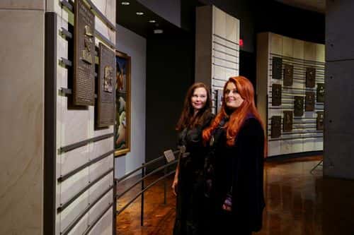(L-R) Ashley Judd and inductee Wynonna Judd attend the class of 2021 medallion ceremony at Country Music Hall of Fame and Museum on May 01, 2022 in Nashville, Tennessee.