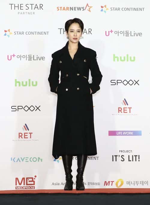 (EDITORIAL USE ONLY) Actress Song Ji-hyo attends the Asia Artist Awards on December 02, 2021 in Seoul, South Korea.