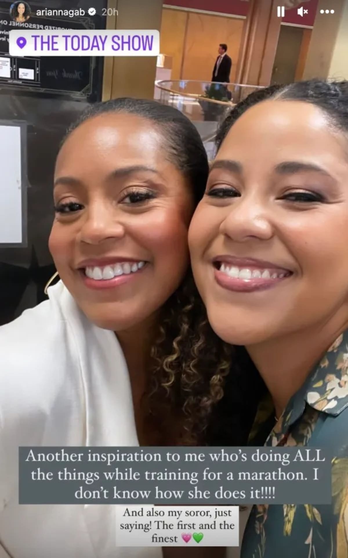 'Today' Sheinelle Jones was caught day drinking on morning set (@ariannagab/Instagram)