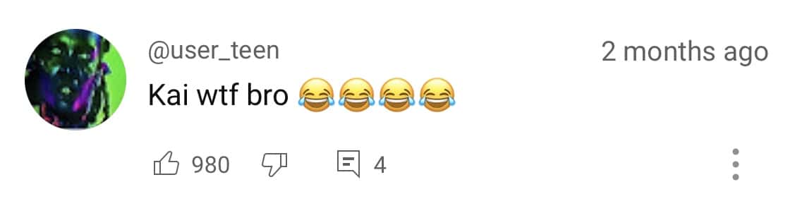 Comment section from Cenat's video (@kaicenatlive/Youtube)