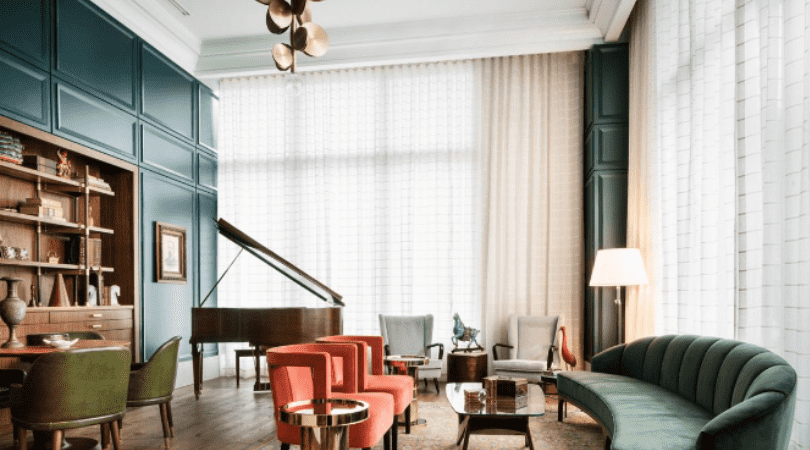 Guests can host private tea parties in the library (Perry Lane Hotel)