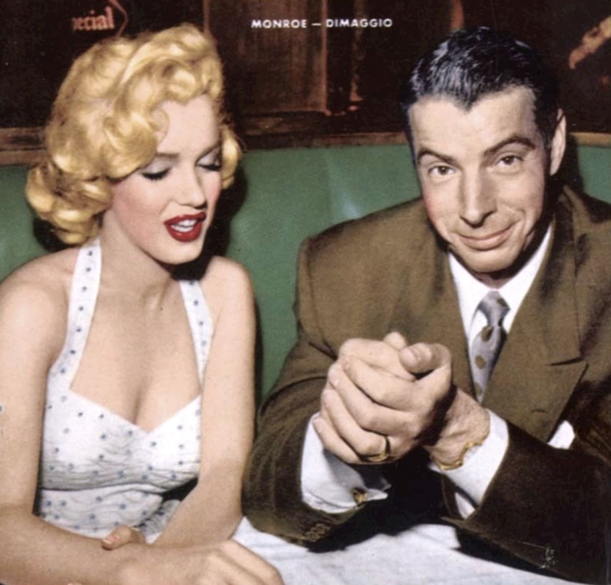 Marilyn Monroe and Joe DiMaggio (Wikimedia Commons)
