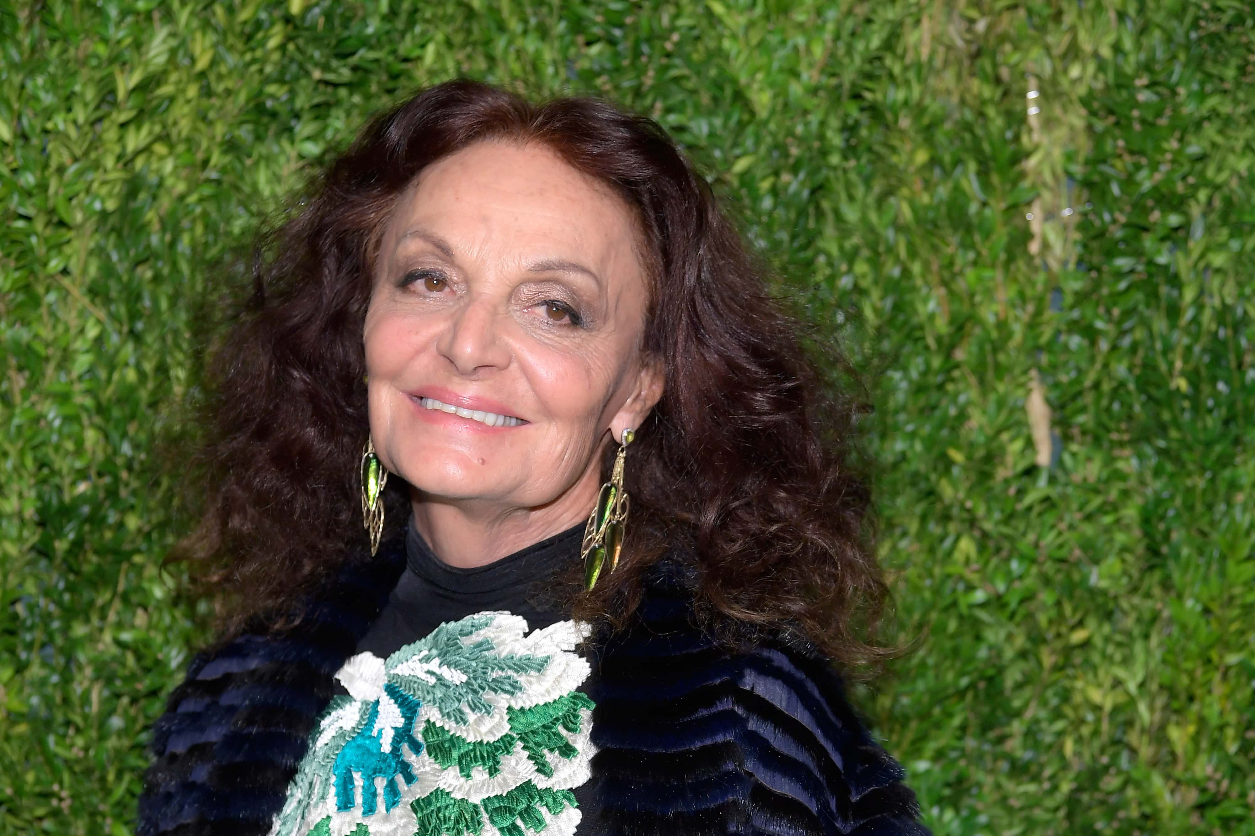 Diane von Furstenberg attends the CFDA / Vogue Fashion Fund 15th Anniversary Event at Brooklyn Navy Yard on November 5, 2018 in Brooklyn, New York.