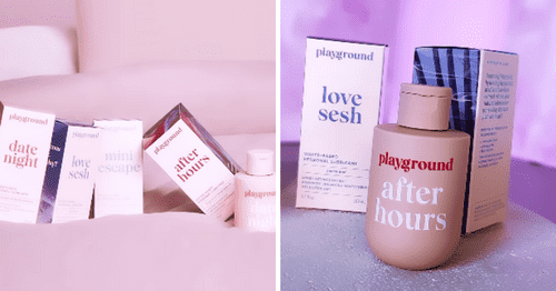Christina, the co-founder and chief brand advisor for sexual wellness brand Playground, personal lubricant that comes in four unique flavors: Love Sesh, After Hours, Mini Escape and Date Night (christinaaguilera/Instagram)