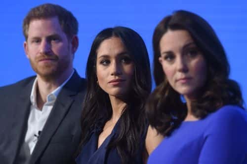 Prince Harry, Meghan Markle, Catherine, Duchess of Cambridge and Prince William, Duke of Cambridge (not pictured) attend the first annual Royal Foundation Forum held at Aviva on February 28, 2018 in London, England. Under the theme 'Making a Difference Together', the event will showcase the programmes run or initiated by The Royal Foundation. (Photo by Eddie Mulholland - WPA Pool/Getty Images)