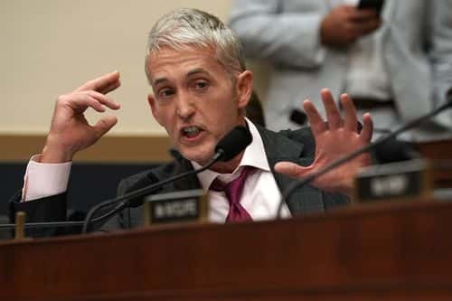 U.S. Rep. Trey Gowdy (R-SC) speaks during a hearing before the House Judiciary Committee June 28, 2018 on Capitol Hill in Washington, DC. While scheduled to discuss the Justice Department Inspector general report released this month on the FBI's handling of the Hillary Clinton email investigation, Republicans were expected to use the opportunity to press for release of documents subpoenaed by the committee that detail FBI actions in 2016. (Photo by Alex Wong/Getty Images)