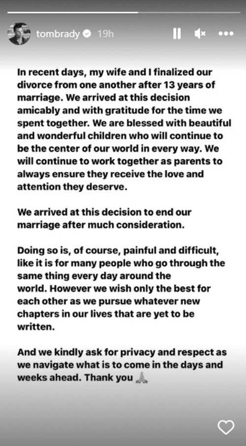 (tombrady/Instagram)