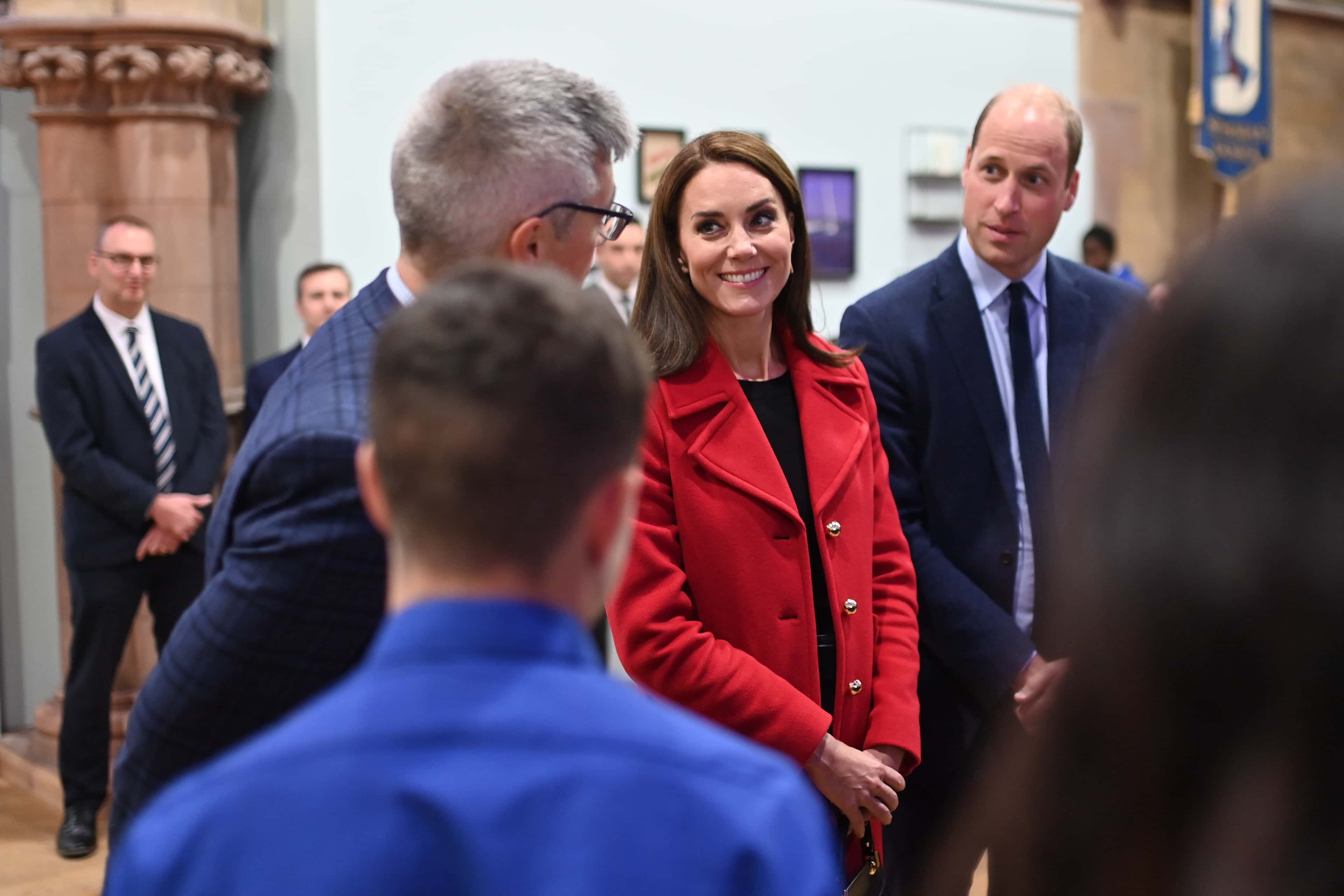 Catherine, Princess of Wales and Prince William, Prince of Wales visit St Thomas Church, which has been has been redeveloped to provide support to vulnerable people, during their visit to Wales on September 27, 2022 in Swansea, Wales.