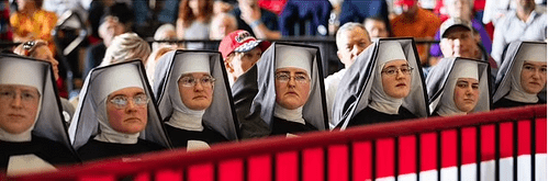 The big crowd at the rally included nuns with the Dominican Sisters of the Immaculate Heart of Mary. (Getty Images)