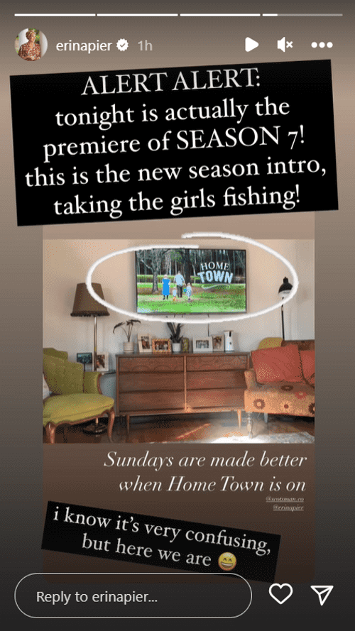 'Home Town' star Erin Napier talking about the new season (Instagram/@erinapier)