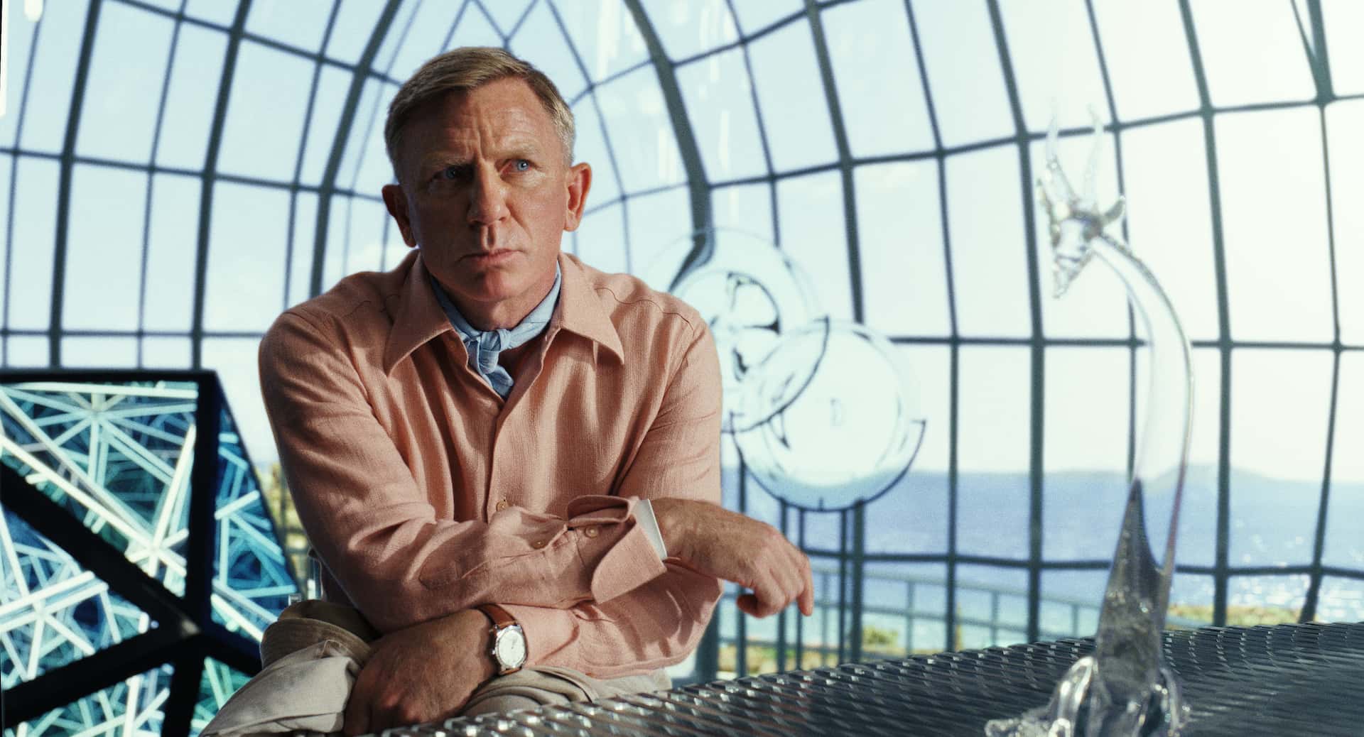 Daniel Craig as Benoit Blanc in a still from 'Glass Onion: A Knives Out Mystery' (Netflix)