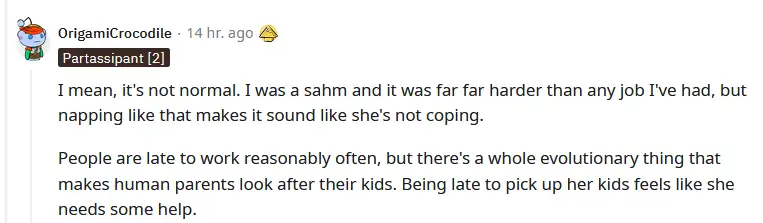 A user responded to the Redditor's post (@
u/BuyStocksMunchBox /Reddit)