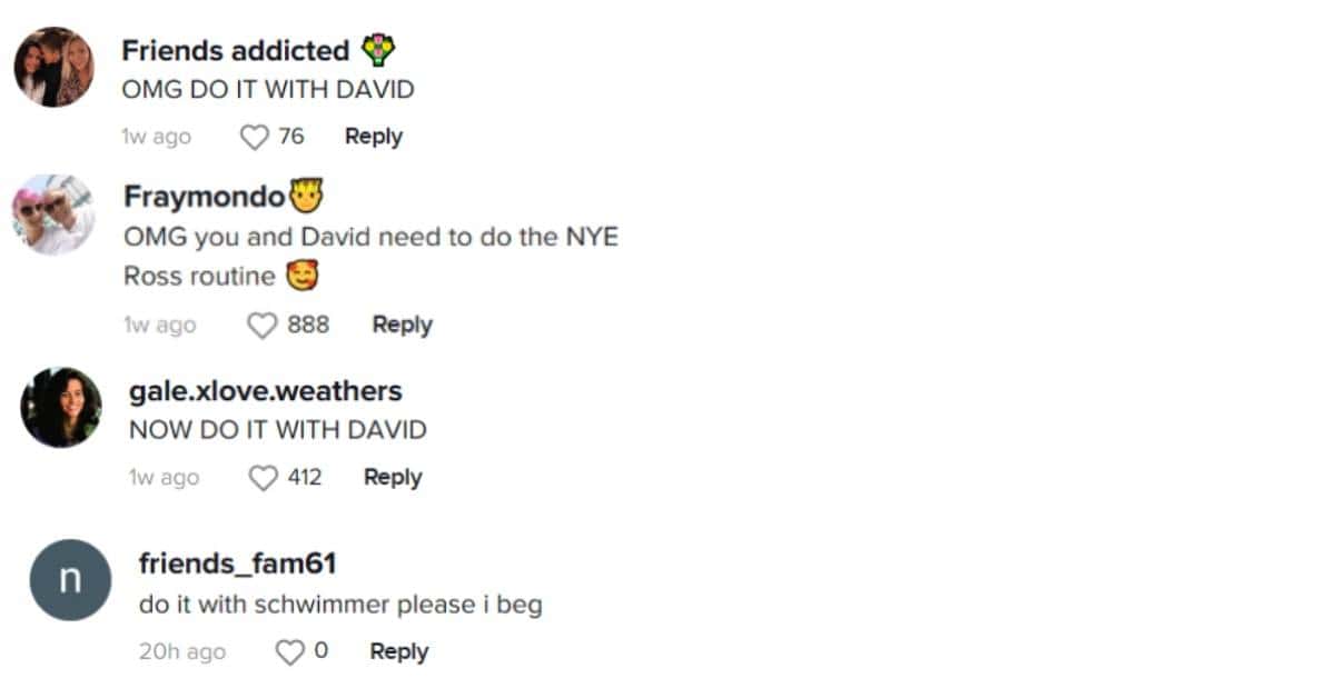 Courteney Cox Comments section (courteneycoxofficial/ TikTok)