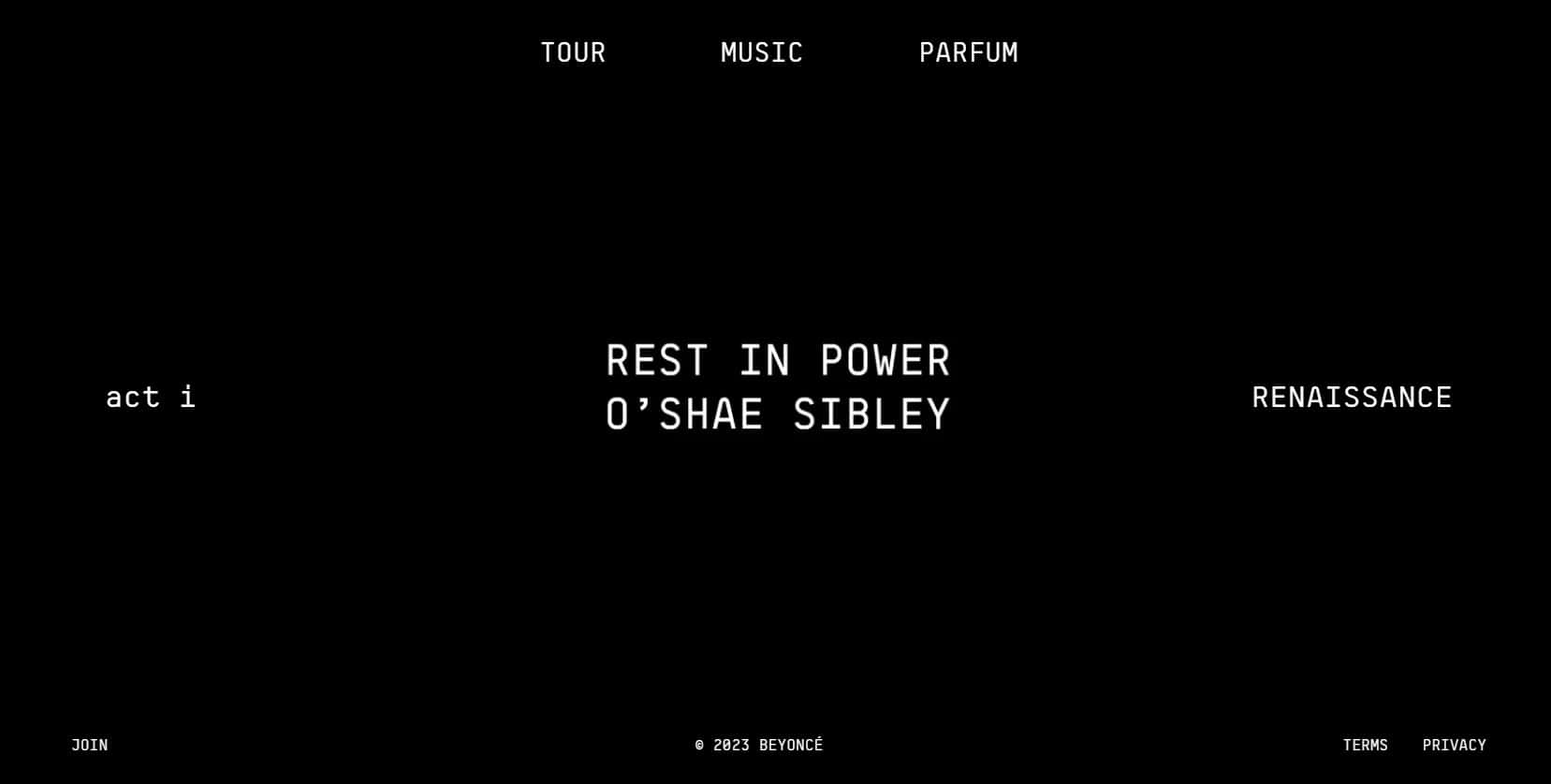 Beyonce's tribute to O'Shae Sibley (Beyonce)