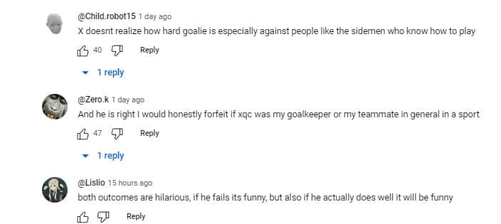 Fans shared comments on IShowSpeed and xQc (@xqcclips/YouTube)