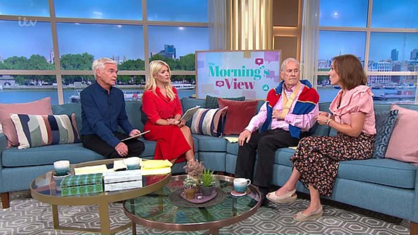 This Morning's Phillip Schofield and Holly Willoughby with Mr Brandreth and Camilla Tominey. (Photo via @itv/Twitter)