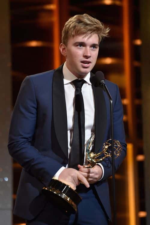 Actor Chandler Massey accepts Outstanding Younger Actor in a Drama Series for 'Days of Our Lives' onstage during The 41st Annual Daytime Emmy Awards at The Beverly Hilton Hotel on June 22, 2014 in Beverly Hills, California.