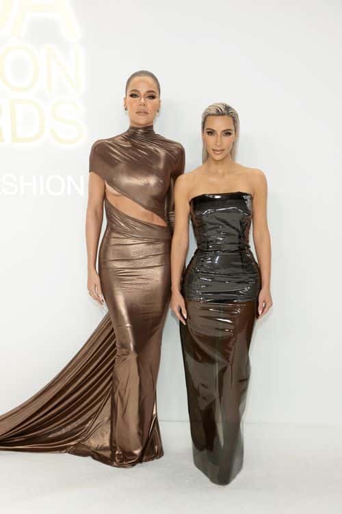 Khloé Kardashian and Kim Kardashian attend the CFDA Fashion Awards at Casa Cipriani on November 07, 2022 in New York City.
