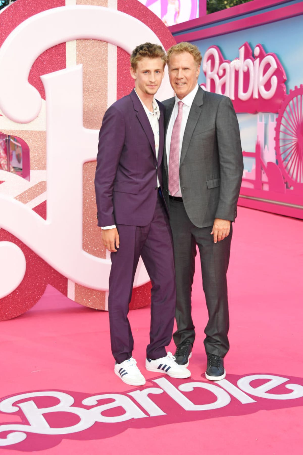 Will Ferrell (R) and son Magnus Ferrell attend the European Premiere of 