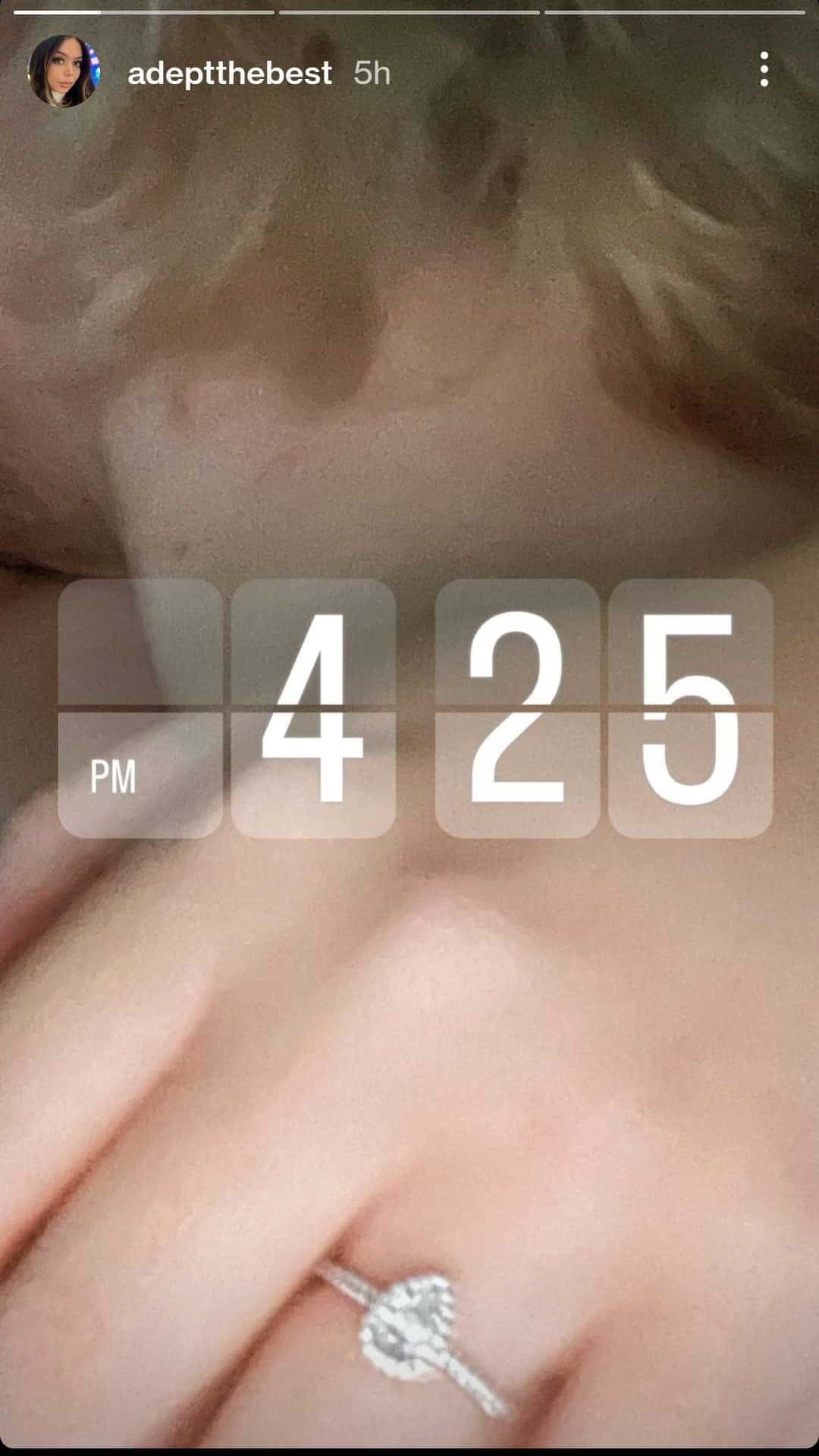 Adept's Instagram story