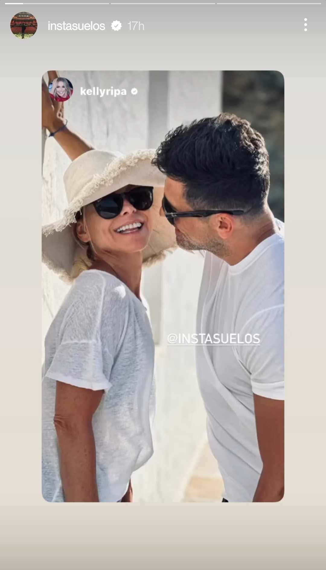Mark Consuelos shares a romantic picture with Kelly Ripa on his story (Instagram/instasuelos)