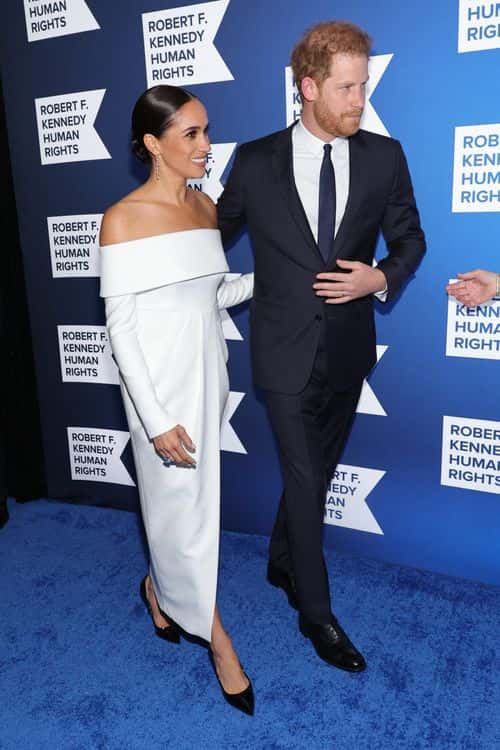 NEW YORK, NEW YORK - DECEMBER 06  Meghan, Duchess of Sussex and Prince Harry, Duke of Sussex attend the 2022 Robert F. Kennedy Human Rights Ripple of Hope Gala at New York Hilton on December 06, 2022 in New York City. (Photo by Mike Coppola/Getty Images for&nbsp;2022 Robert F. Kennedy Human Rights Ripple of Hope Gala)