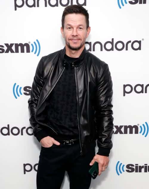 Actor Mark Wahlberg sits down for a 'Conversation With Cardinal Dolan' for SiriusXM's The Catholic Channel at SiriusXM Studios on April 07, 2022 in New York City.