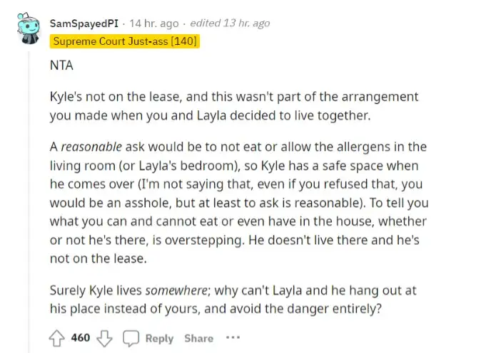 Reddit comment (Reddit)