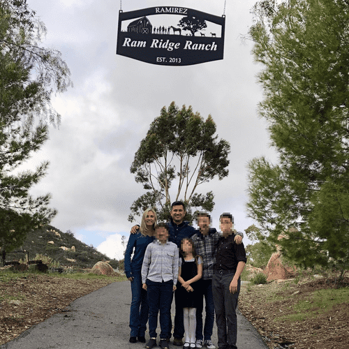Cmdr Robert Ramirez III with wife Anne Ramirez along with four children ( Anne Ramirez/ Facebook)