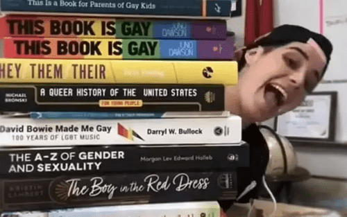 Flint's queer library has many books which have explicit content for teens (justflintisfine/TikTok)