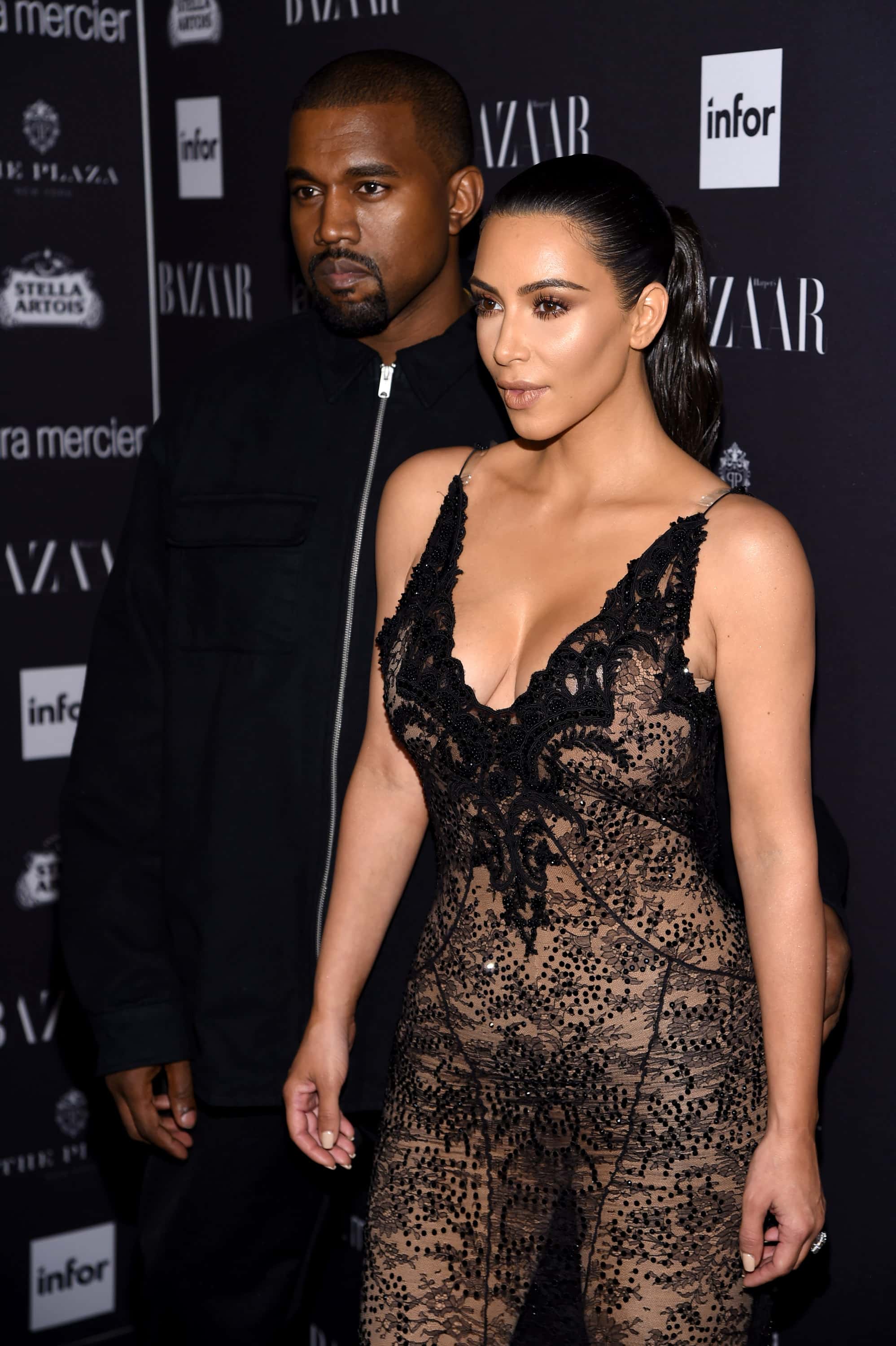 Kanye West and Kim Kardashian West attend Harper's Bazaar's celebration of 