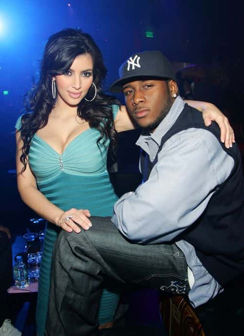 Television personality Kim Kardashian (L) and NFL player Reggie Bush appear as Kardashian hosts a night at Prive Las Vegas inside the Planet Hollywood Resort & Casino January 26, 2008 in Las Vegas, Nevada.