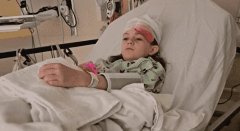 Morgan immediately started screaming 'momma, I'm dying' following the incident near Apache and Highway 75 and is lucky to be alive