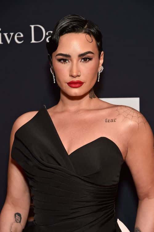 Demi Lovato attends the Pre-GRAMMY Gala & GRAMMY Salute to Industry Icons Honoring Julie Greenwald and Craig Kallman on February 04, 2023 in Los Angeles, California.