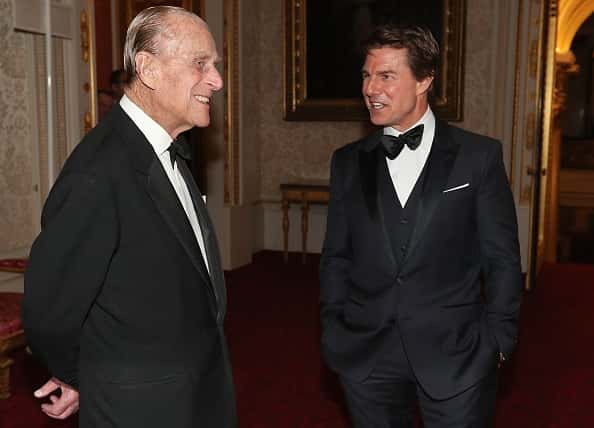 Tom Cruise and Prince Philip (Photo by Jonathan Brady - WPA Pool/Getty Images)