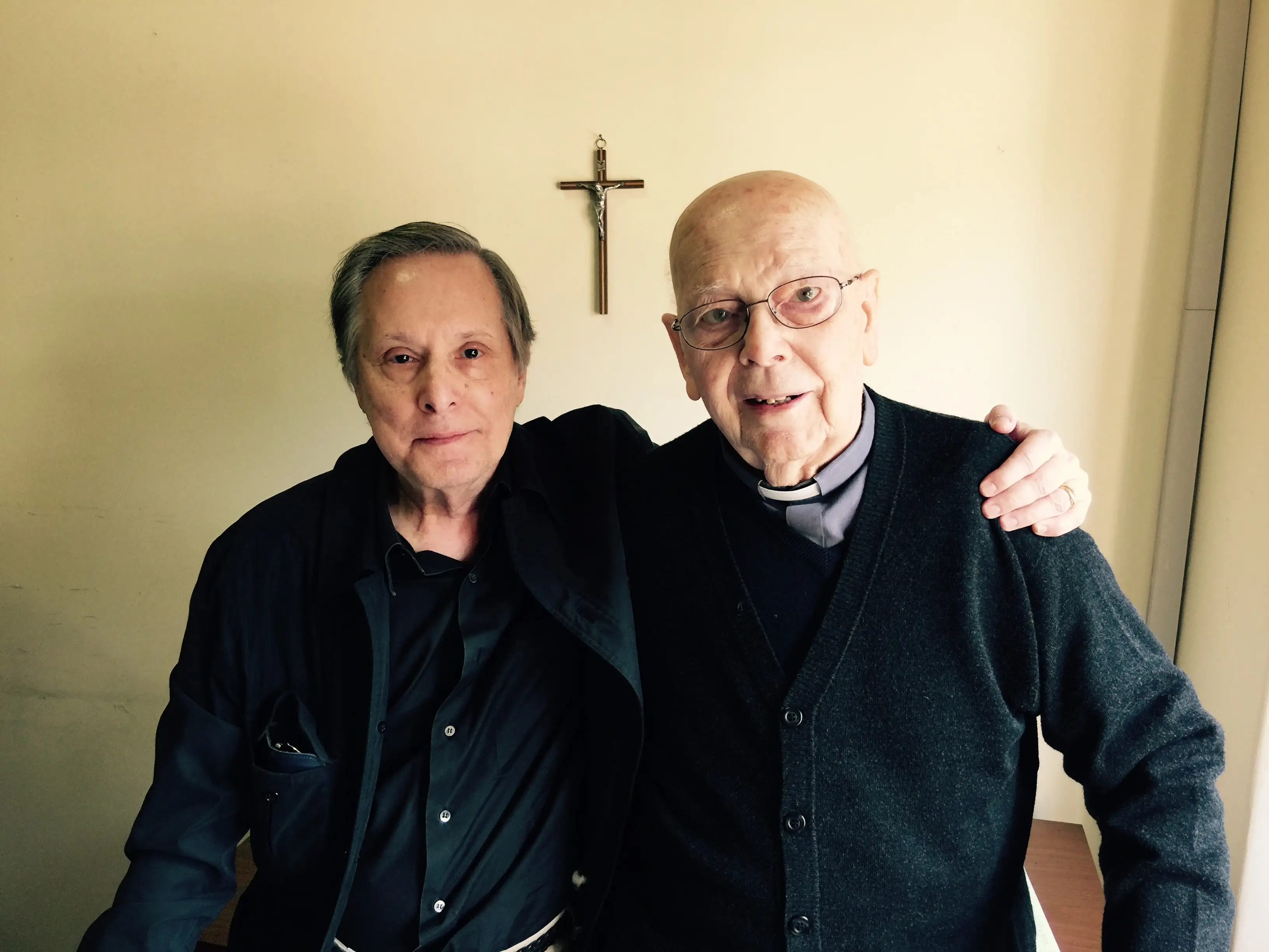 William Friedkin and Father Gabriele Amorth in a still from 'The Devil and Father Amorth' (The Orchard)