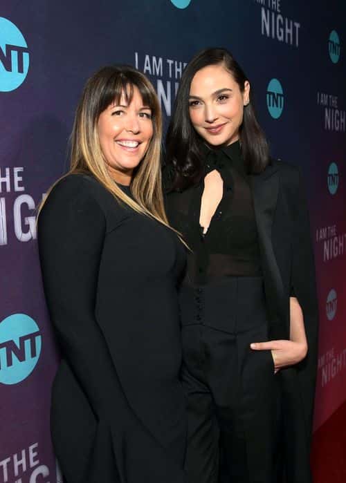 Patty Jenkins (L) and Gal Gadot attends the