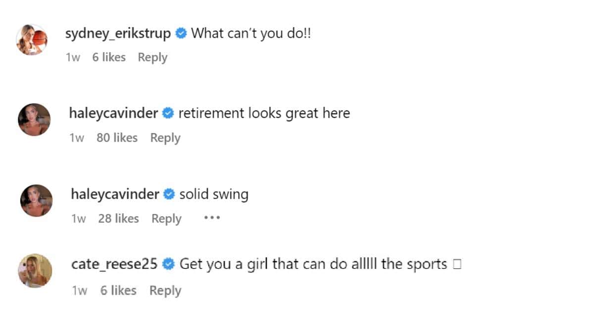 Hanna Cavinder's comment section (hanna.cavinder/ Instagram)